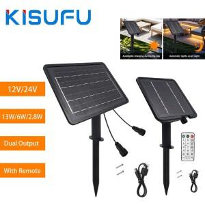 12V 태양광 배터리 박스 키트 (1.2M 3M 와이어 포함) 1.3W 2.8W 6W 8가지 조명 모드 LED 스트링 라이트 COB