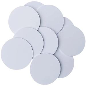 25MM 라운드 ID 125KHz PVC 코인 태그 프로그래밍 가능 재기록 T5577 빈 EM4305 칩 복사  흰색 카드 토큰