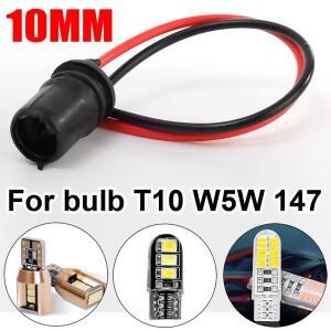 T10 W5W 전구 소켓 홀더 10mm 구멍 14cm 와이어 자동차 바이크 오토바이 계기판 조명용  고무 플매트 카펫
