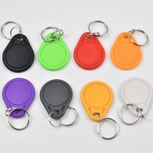 10 개/몫 EM4305 T5577 복사 재기록 가능 쓰기 ID Keyfobs 태그 키 링 카드 125KHZ 근접 토큰 액세스 중복