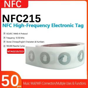 50pcsWet 인레이 스티커 NFC 전자 태그 Ntag 213 칩 맞춤형 음악 벽 제품 위조 방지