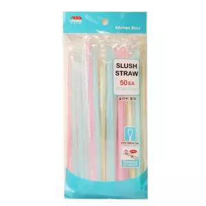 슬러시 빨대 50P 스푼 숟가락 스트로우