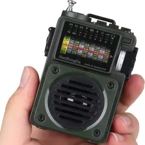 한롱다 HRD700 블루투스 스피커 소형 BCL 라디오 마이크로 SD 카드 호환 FM/AM/단파/와이드 충전식 MP3