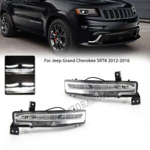 LED DRL 주간 주행등,  그랜드 체로키 SRT8 2012 안개등 헤드라이트, 자동차 액세서리, 2 개