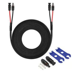 3FT 10AWG 태양광 패널 연장 케이블 여성용 남성 커넥터 및 슬리브 주석 처리된 구리 와이어 실외 자동차 RV 보트용 와이어