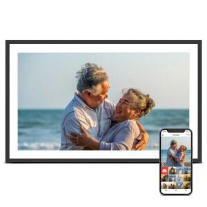 디지털 액자 FRAMO 15.6인치 대형 액자 WIFI 1920*1080 IPS FHD 터치스크린 디스플레이 테이블탑 및 벽걸이형 전자 동영상 공유 엄마를 위한 생일 선물