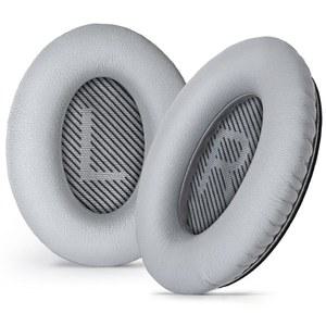 BOSE QUIETCOMFORT QC 35용 AURIVOR 교체 이어 패드 쿠션 (II) 25 15 2 헤드폰 QC35용 업그레이드 QC25 QC15 QC2 사운드트루 / 사운드링크 AE2 /AE2I /AE2W 주변 헤드폰 (실버)