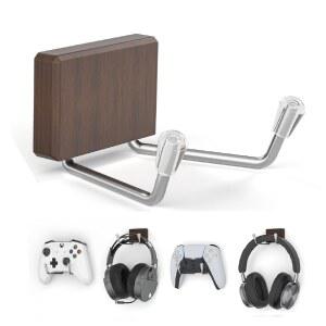 TOYOSO 마그네틱 게임 강력한 월넛 호환용 스위치 위한 행거 xbox 컨트롤러 홀더 헤드셋 5kg 프리 10파운드 PS5 게이머를 접착제 홀더 마운트 헤드폰 우드