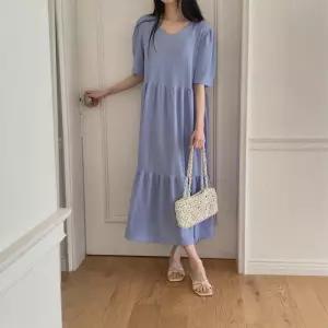 빅사이즈 브이프릴 임산부 루즈핏 롱원피스