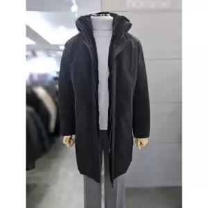 바쏘옴므 세이브존03 바쏘옴므 남자 겨울 블랙 후드 위즐FUR 구스 롱 점퍼 WSATZ4UA54A (43389413)