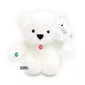 인형 누리베어 녹음인형 25cm 화이트 애착 곰인형 말하는