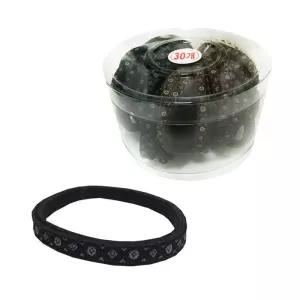 다이아 기본 납작고무줄 30P 코사지통 머리끈헤어밴드 헤어끈 고무줄 머리끈