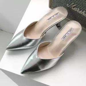 뾰족굽 여성뮬 하이힐 7cm 여름 구두 데일리 코디 뮬슬리퍼 스틸레토뮬 뮬힐 블로퍼뮬