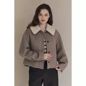[BCBG](의정부점)올앤선드리양털 카라 숏 CT(A5WAH829)