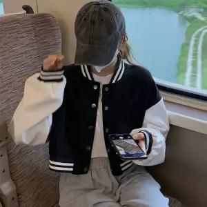 야구 자켓 디자인 점퍼 여성 크롭 베이직 트렌디 오버