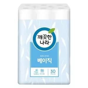 [핫트랙스]에코 비데 물에 잘 녹는 대용량 고급 두루마리 무형광 30롤 40m(WFPAE28)
