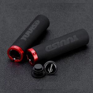 충격 흡수 소프트 자전거 그립, MTB 스폰지 핸들 바, 알루미늄 잠금 링, 초경량 사이클링 바 부품