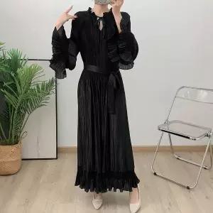 [플라라] 플리츠넥리본프릴원피스