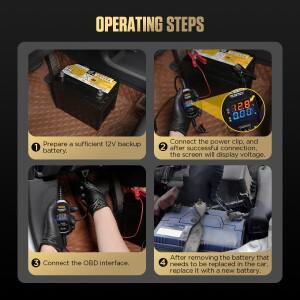 AUTOOL BT30 업그레이드 된 자동차 obd 비상 전원 공급 장치 케이블 ecu 커넥터 배터리 보호기 메모리 누