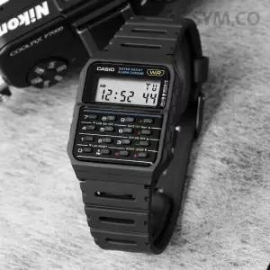 카시오 CA-53W-1Z 데이터 뱅크 레트로 디지털 계산기 남자 우레탄 시계 e16