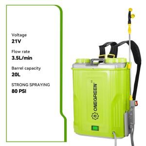 ONEGREEN 20L 대용량 충전식 전동 분무기, 마키타 18V 배터리 핀 호환 잔디밭 정원 관개용 파워툴