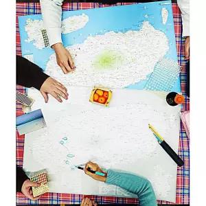 여행지도 제주도 핀스티커 - 우리나라 +