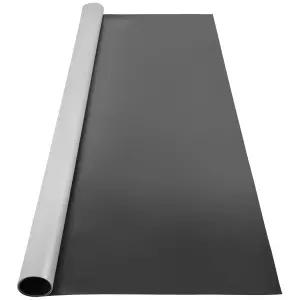 VEVOR 댄스 플로어 6.6x3.9피트 휴대용 매트 0.06인치 두꺼운 PVC 비닐 롤 블랙/그레이 리버서블 말리 연습
