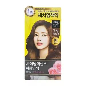 [하프클럽/셀럽하우스]올뉴 샤이닝에센스 7N 갈색 새치염색약 미쟝센