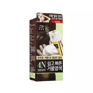 [하프클럽/셀럽하우스]미장센 쉽고 빠른 거품염색 4N 짙은갈색(새치전용)