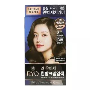 [하프클럽/셀럽하우스]려 우아채 한방 새치 크림 염색약 5N 자연갈색