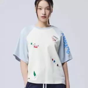 베네통 자수프린트 나그랑 티셔츠 BATS92611