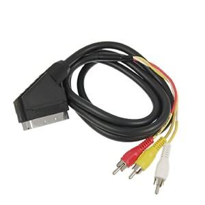 NES 용 1.8m AV SCART 오디오 케이블 TV 리드 RGB 플러그 FC 새로운 RCA