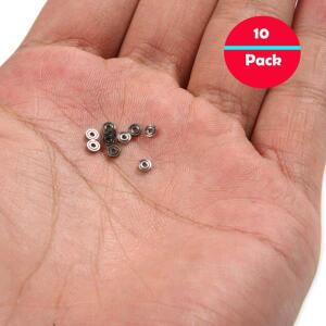 10pcs 681ZZ 실버 톤 소형 미니 볼 베어링 금속 오픈 마이크로 1x3x1mm 손가락 스케이트 보드