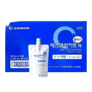레스큐라이트액 아기 레스큐라이트 플러스액 100ml 12포 포도당 마시는 수분 보충