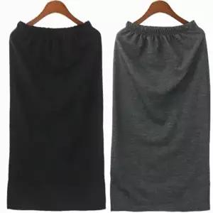 출근룩 면 일자 활동성 H라인 여자 롱 스커트 옆트임 치마