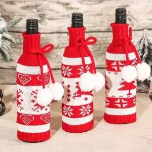 W10 Xmas PK 크리스마스 커버 성탄절 파티 데코 와인