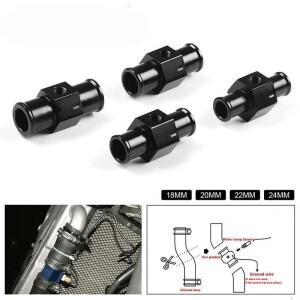 블랙 워터 온도 게이지 라디에이터 조인트 파이프 센서 18MM 20MM 호스 어댑터