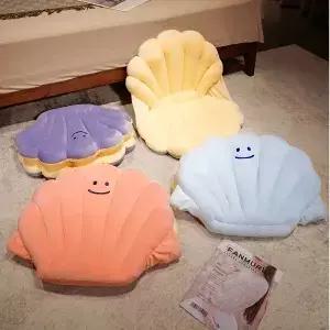 새로운 크리 에이 티브 쉘 모양의 플러시 쿠션 베개 양면 소파 의자 다시 매트 바닥 장난감 멋진 방 장식