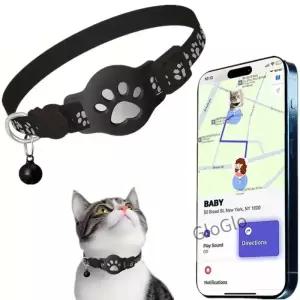 스마트 GPS 추적기 목걸이 고양이/강아지용 실시간 분실 방지 방수 애완동물 위치 조절 가능한 반사 기능