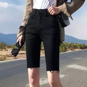 5부 외출복 여름 스키니 블랙진 반바지 여성5부팬츠 캐주얼 여성