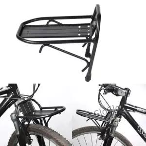 알루미늄 합금 자전거 앞 랙 범용 MTB 로드 바이크 러기지 패니어 가방용 선반 브래킷 부품