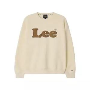 리 LEE 부클 로고 기모 맨투맨 크림