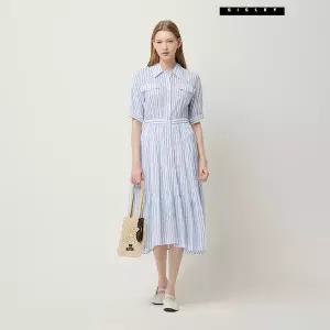 [시슬리] 셔츠형 반팔 원피스 SAOP71541