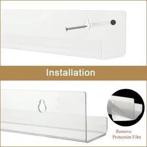 2pcs 아크릴 레코드 디스플레이 스탠드 선반 지우기 벽 마운트 비닐 홀더 부동 LP 앨범 스토리지 랙