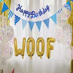 살림마켓 삼각 가랜드 풍선세트 애견생일파티