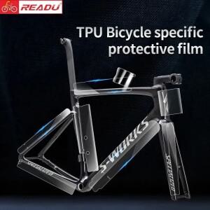 로드 바이크 프레임 데칼 투명 스크래치 방지 보호 필름 자전거 스티커 MTB 가드 TPU 전용 크롭형 범용