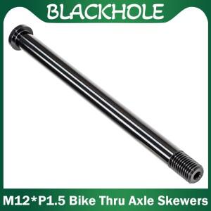 M12 * MTB 도로 자전거 허브 용 피치 1.5mm 스루 액슬 꼬치 퀵 릴리스 샤프트 프레임 포크 수리