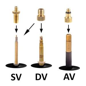 새로운 15pcs 구리 자전거 밸브 어댑터 세트 타이어 펌프 키트 팽창기 액세서리 SV AV DV