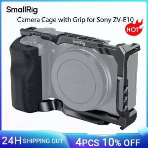 실리콘 그립이 있는 SONY호환 ZV-E10 케이지용 SmallRig 및 Arca-Swiss 리그 키트용 퀵 릴리스 플레이트가