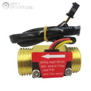 DC5-18V워터 흐름 센서 황동 액체 유량계 유체 스위치 MAX 1.75MPa G1/2 펄스 홀 터빈